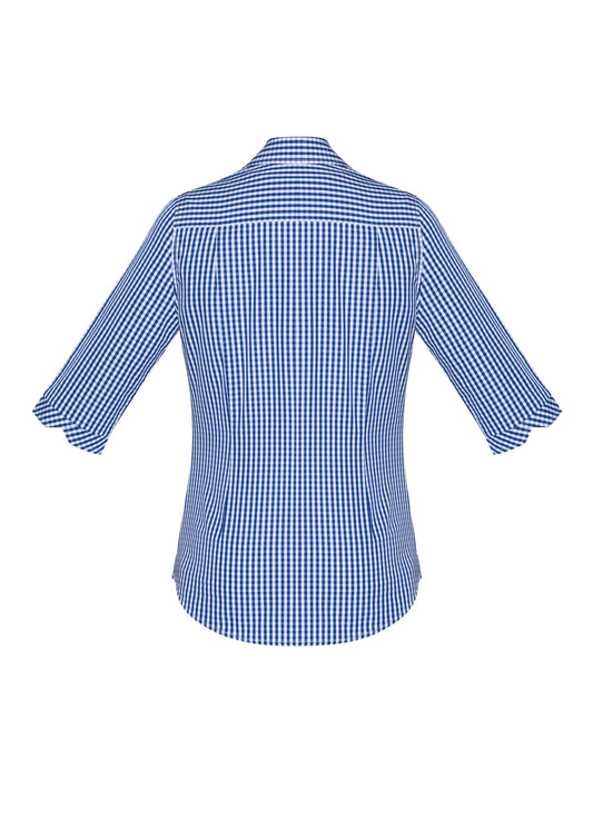 Biz Corporates 43411 Springfield Womens 3/4 Sleeve Shirt in French Navy - back view