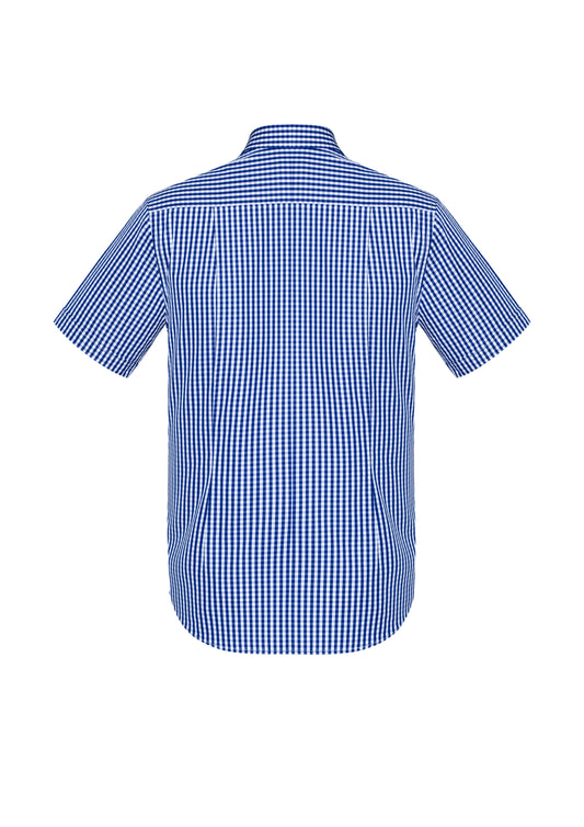 Biz Corporates 43422 Springfield Mens Short Sleeve Shirt in French Navy - back view