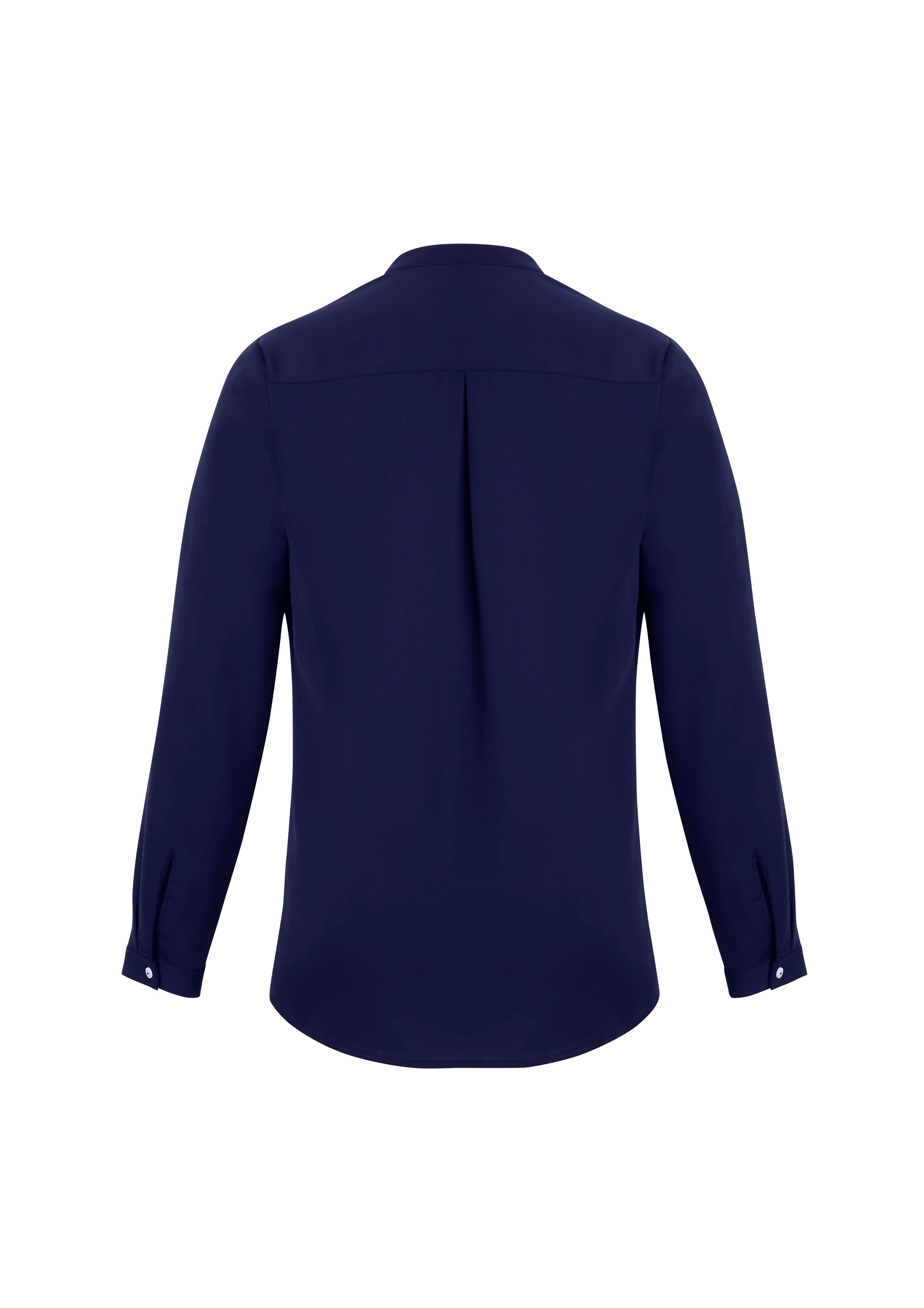 Biz Corporates 44210 Juliette Womens Long Sleeve Blouse in Navy - back view