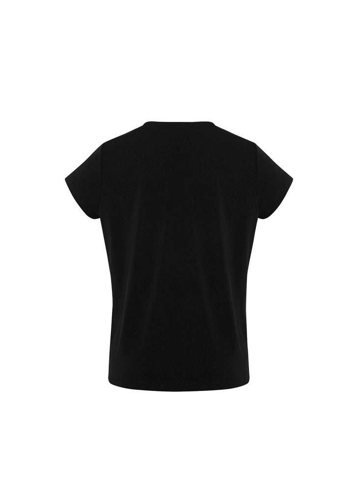 Biz Corporates 44412 Blaise Womens Short Sleeve Top in Black - back view