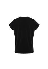 Biz Corporates 44412 Blaise Womens Short Sleeve Top in Black - back view
