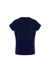 Biz Corporates 44412 Blaise Womens Short Sleeve Top in Navy - back view