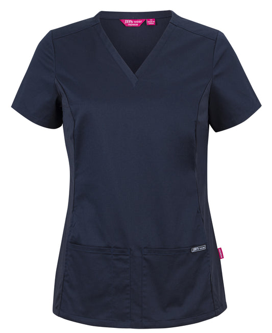 JB's LADIES PREMIUM STRETCH PANEL SCRUB TOP    - 4SUT1