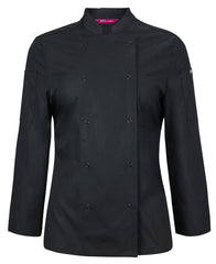 JB's LADIES L/S SNAP BUTTON CHEFS JACKET    - 5CJL1