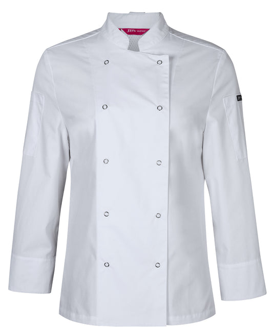 JB's LADIES L/S SNAP BUTTON CHEFS JACKET    - 5CJL1