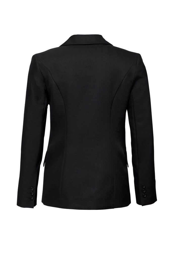 Biz Corporates 60112 Cool Stretch Womens Longline Jacket in Black - back view