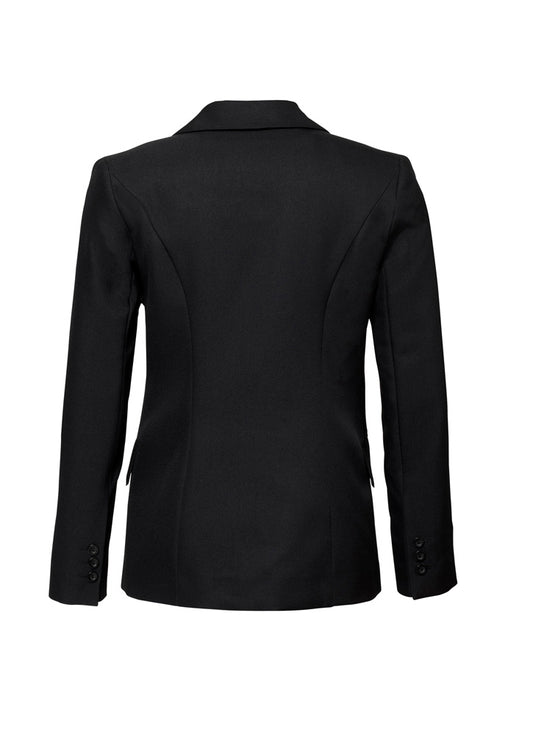 Biz Corporates 60112 Cool Stretch Womens Longline Jacket in Black - back view