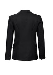 Biz Corporates 60112 Cool Stretch Womens Longline Jacket in Black - back view
