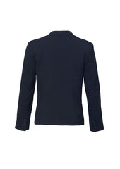 Biz Corporates 60113 Cool Stretch Womens Short Jacket with Reverse Lapel in Navy - back view