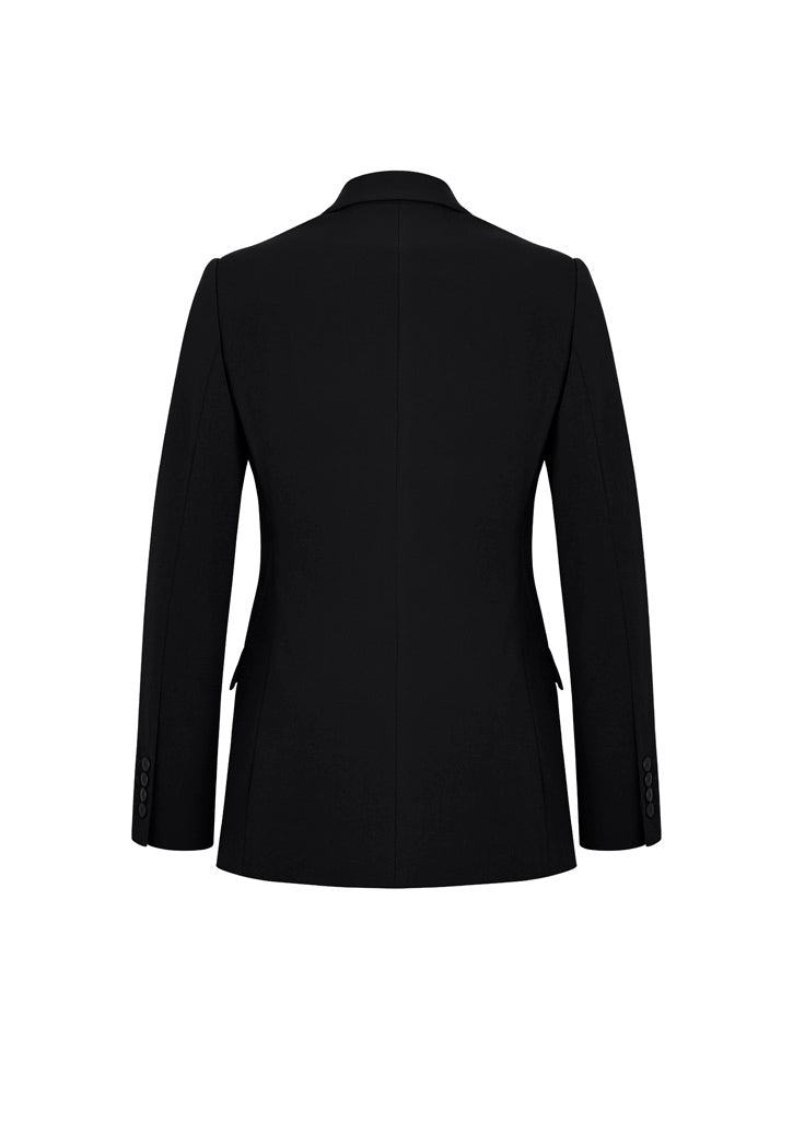 Biz Corporates 60717 Siena Womens Longline Jacket in Black - back view
