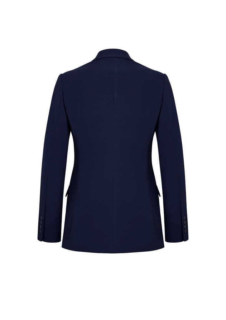 Biz Corporates 60717 Siena Womens Longline Jacket in Marine - back view