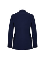Biz Corporates 60717 Siena Womens Longline Jacket in Marine - back view