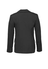 Biz Corporates 64012 Comfort Wool Stretch Womens Longline Jacket in Charcoal - back view