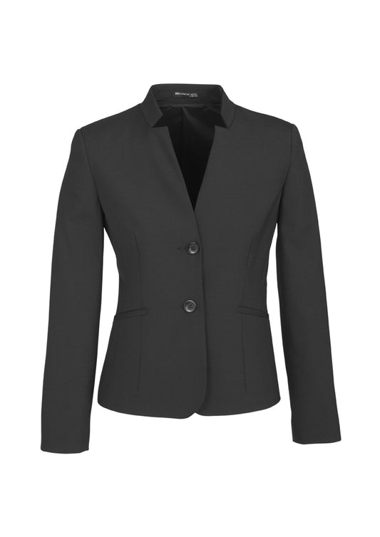 Womens Comfort Wool Stretch Short Jacket with Reverse Lapel - 64013 - biz-corporates-1