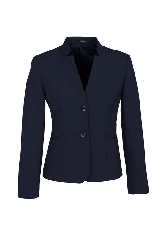 Womens Comfort Wool Stretch Short Jacket with Reverse Lapel - 64013 - biz-corporates-0