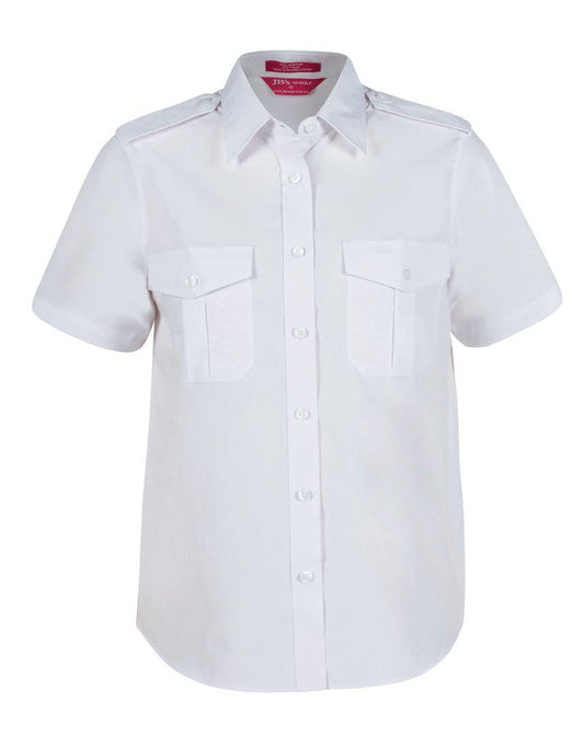 JB's LADIES S/S EPAULETTE SHIRT   - 6ESS1