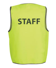 JB's HV SAFETY VEST PRINT STAFF   - 6HVS6