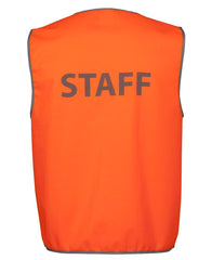 JB's HV SAFETY VEST PRINT STAFF   - 6HVS6