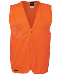 JB's HV ZIP SAFETY VEST    - 6HVSZ