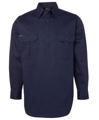 JB's CLOSE FRONT L/S WORK SHIRT   - 6WSCF