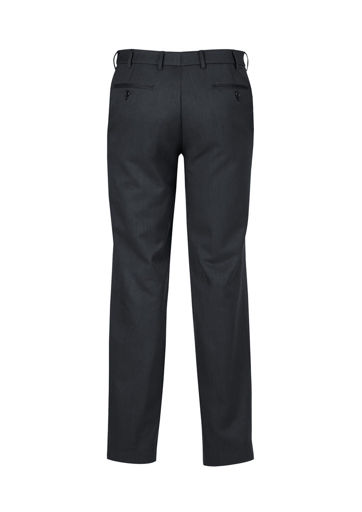 Biz Corporates 70114R Cool Stretch Mens Adjustable Waist Pant (Regular) in Charcoal - back view