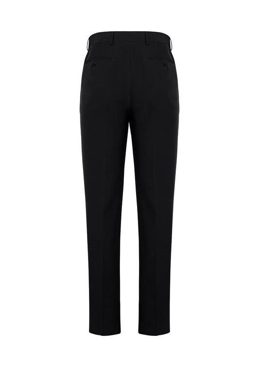 Biz Corporates 70716R Siena Mens Slim Fit Flat Front Pant (Regular) in Black - back view