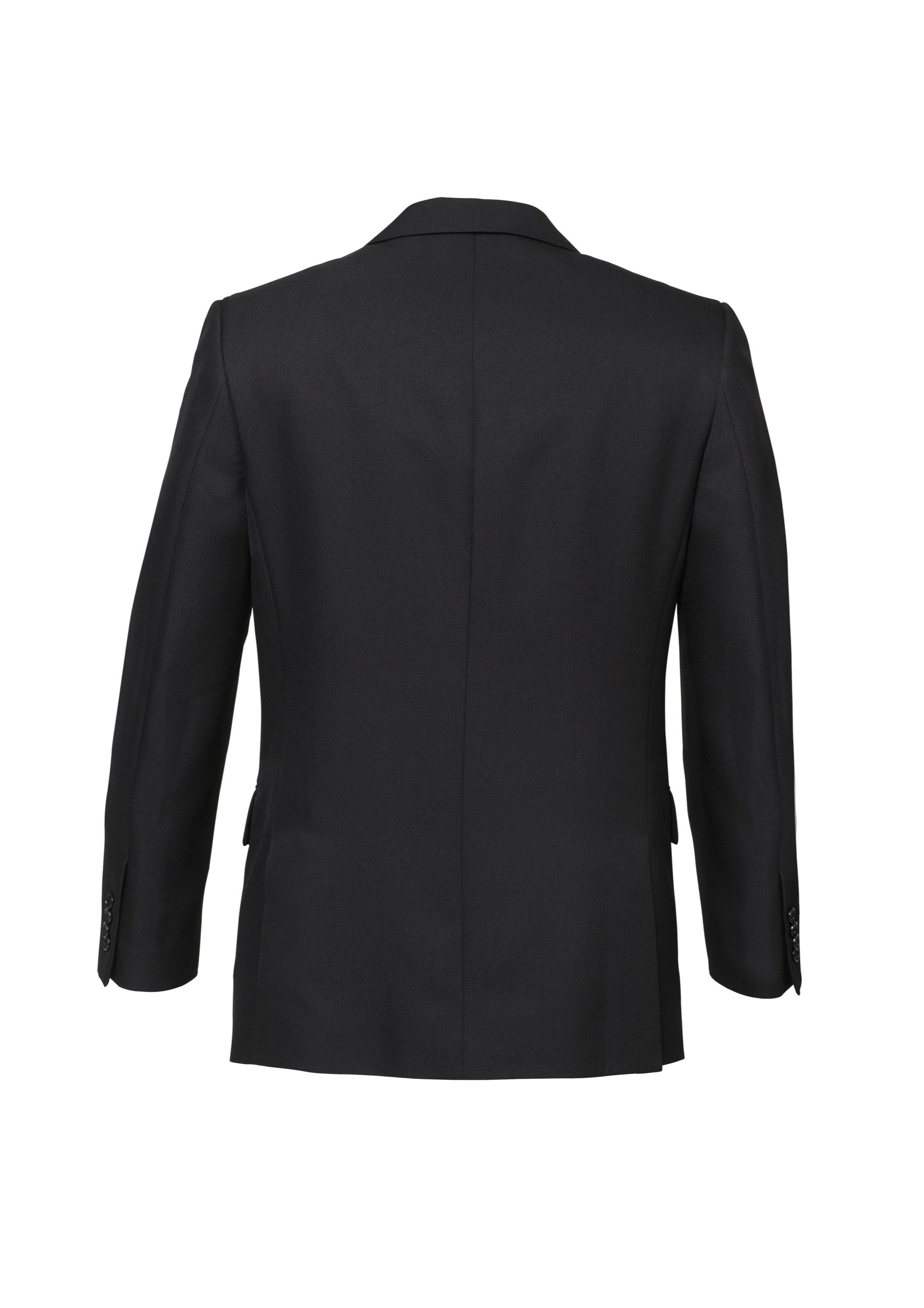 Biz Corporates 80111 Cool Stretch Mens 2 Button Classic Jacket in Charcoal - back view