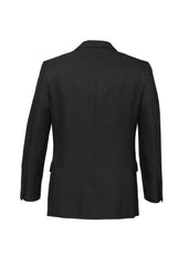 Biz Corporates 80111 Cool Stretch Mens 2 Button Classic Jacket in Charcoal - back view