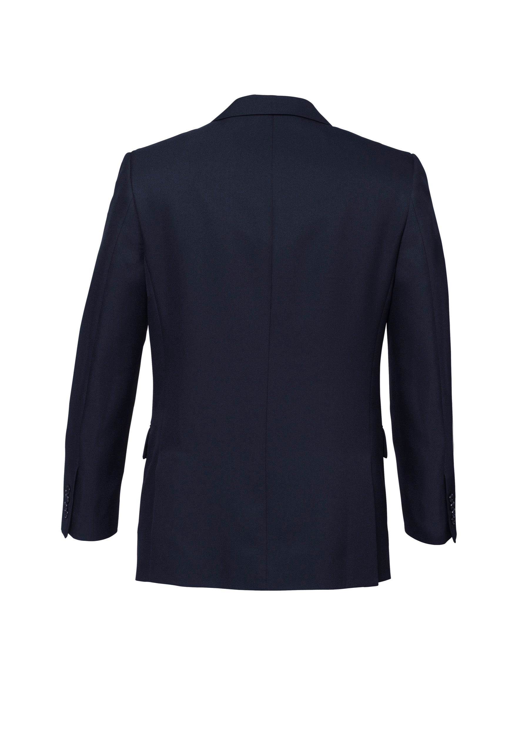 Biz Corporates 80111 Cool Stretch Mens 2 Button Classic Jacket in Navy - back view