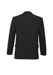 Biz Corporates 84011 Comfort Wool Stretch Mens 2 Button Classic Jacket in Charcoal - back view