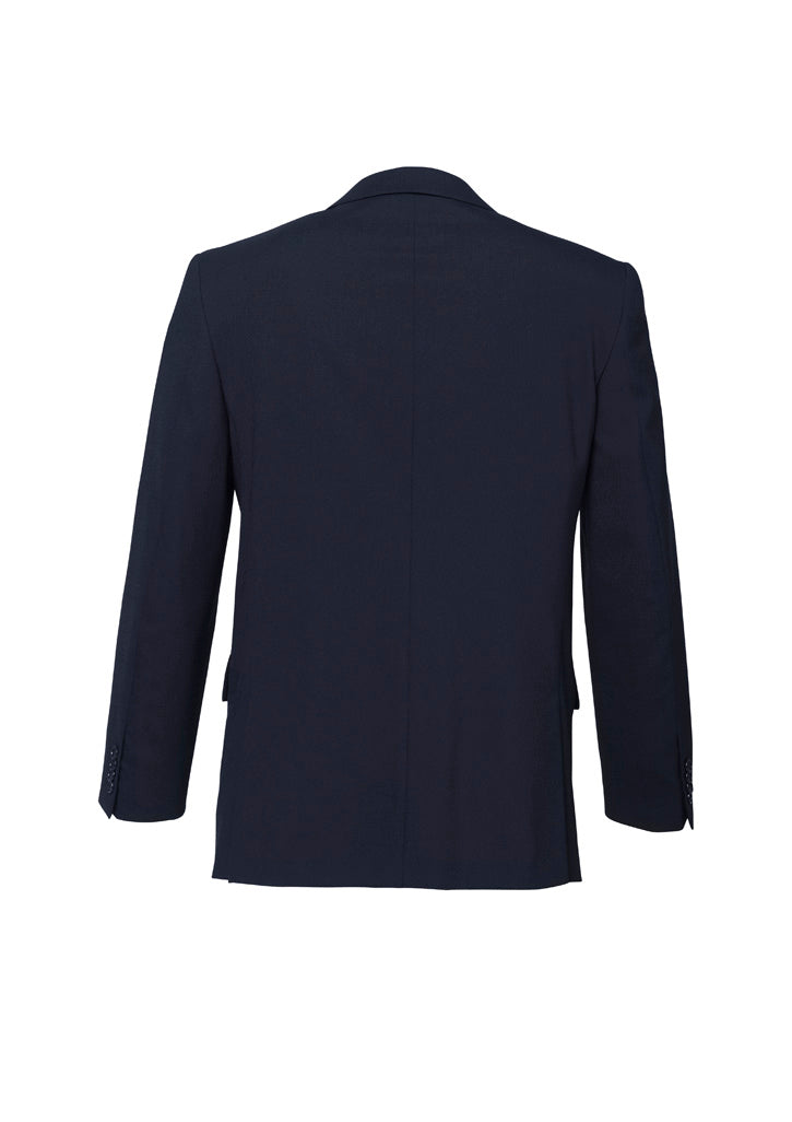 Biz Corporates 84011 Comfort Wool Stretch Mens 2 Button Classic Jacket in Navy - back view