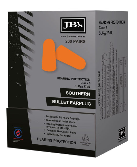 JB's SOUTHERN BULLET EARPLUG (0 PAIR) - 8P085