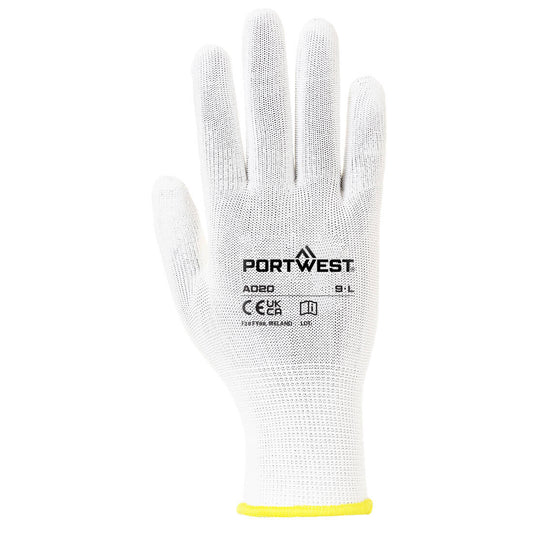 Portwest A020 Assembly Glove (960 pairs) in White - back view