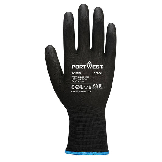 Portwest A195 Touchscreen - PU in Black - back view