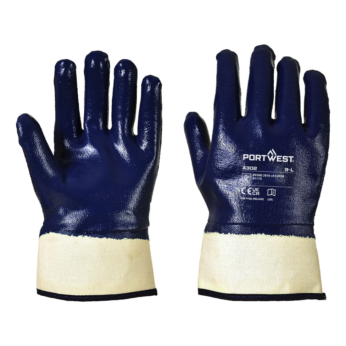 Fully Dipped Nitrile Safety Cuff - A302 - Portwest-0