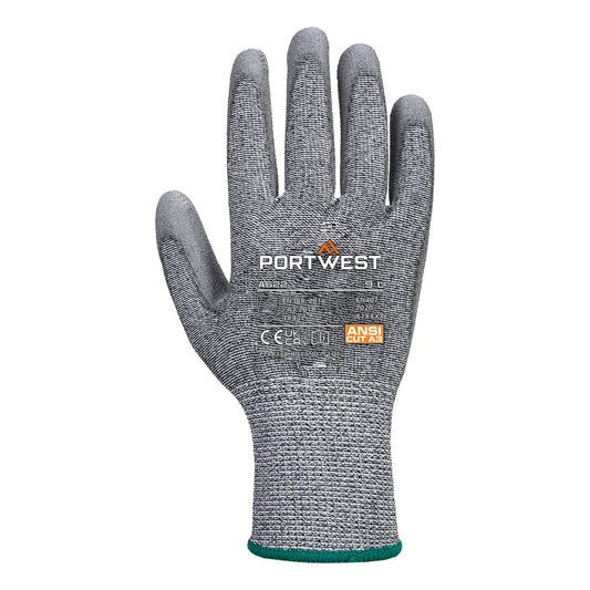 Portwest A622 MR Cut PU Palm Glove in Grey - back view