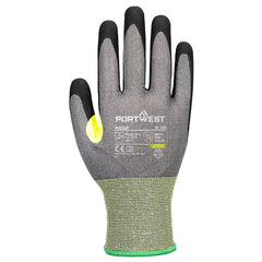 Portwest A652 CS Cut E21 Nitrile Glove in Grey/Black - back view