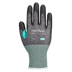 Portwest A660 CS Cut E18 PU Glove in Black - back view