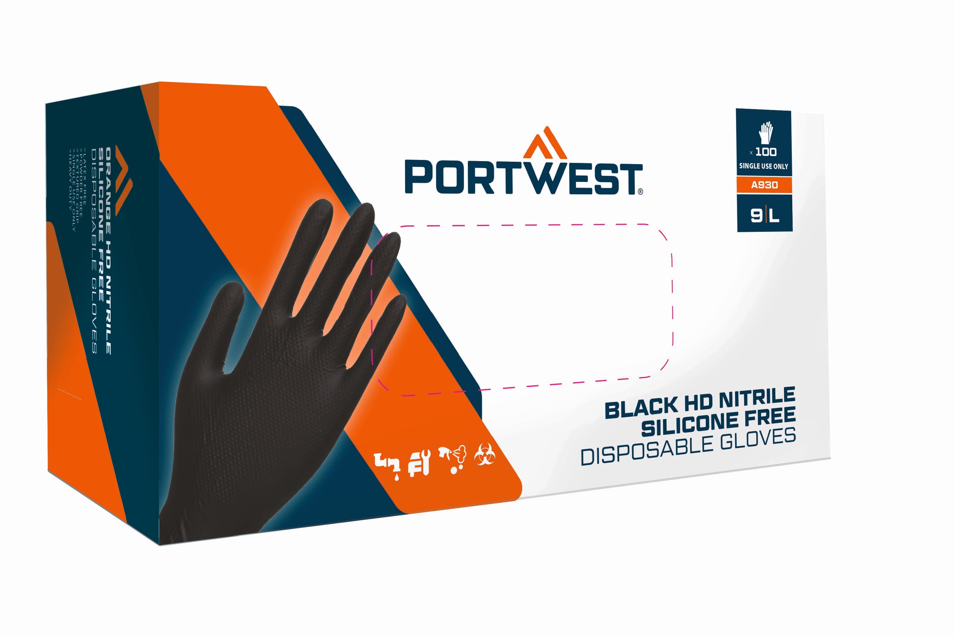 Disp 7 mil Disposable Glove (Pk100) - A930 - Portwest