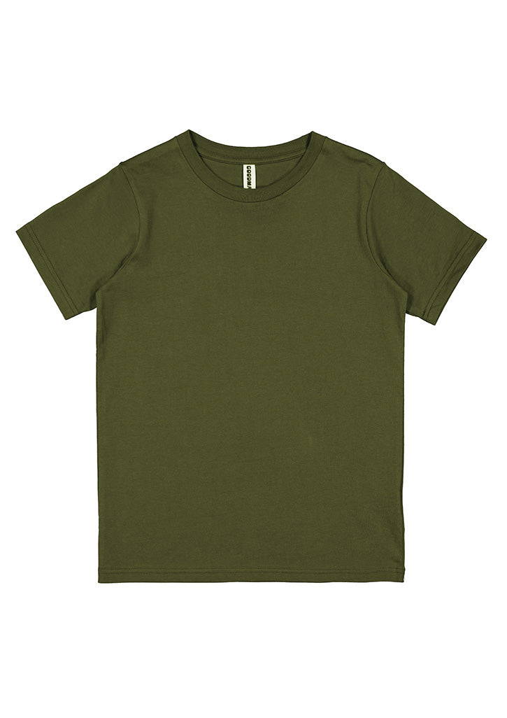Basis Kids Short Sleeve Tee - X1001K in Army