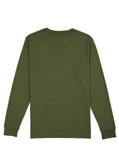 Basis Mens Long Sleeve Tee - X1002M in Army