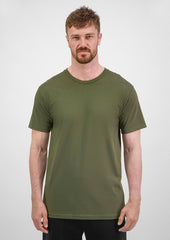 Basis Mens Short Sleeve Tee - X1001M in Army - model