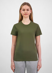 Basis Womens Short Sleeve Tee - X1001W in Army - model