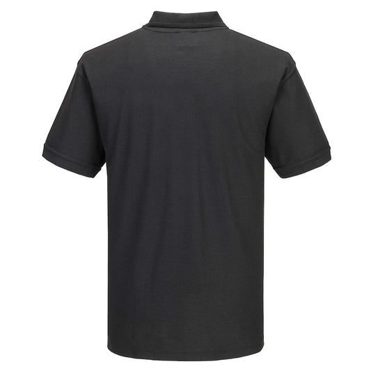 Portwest B210 Naples Polo Shirt S/S in Black - back view