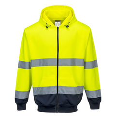 Hi-Vis Contrast Zipped Hoodie - B317 - Portwest-1
