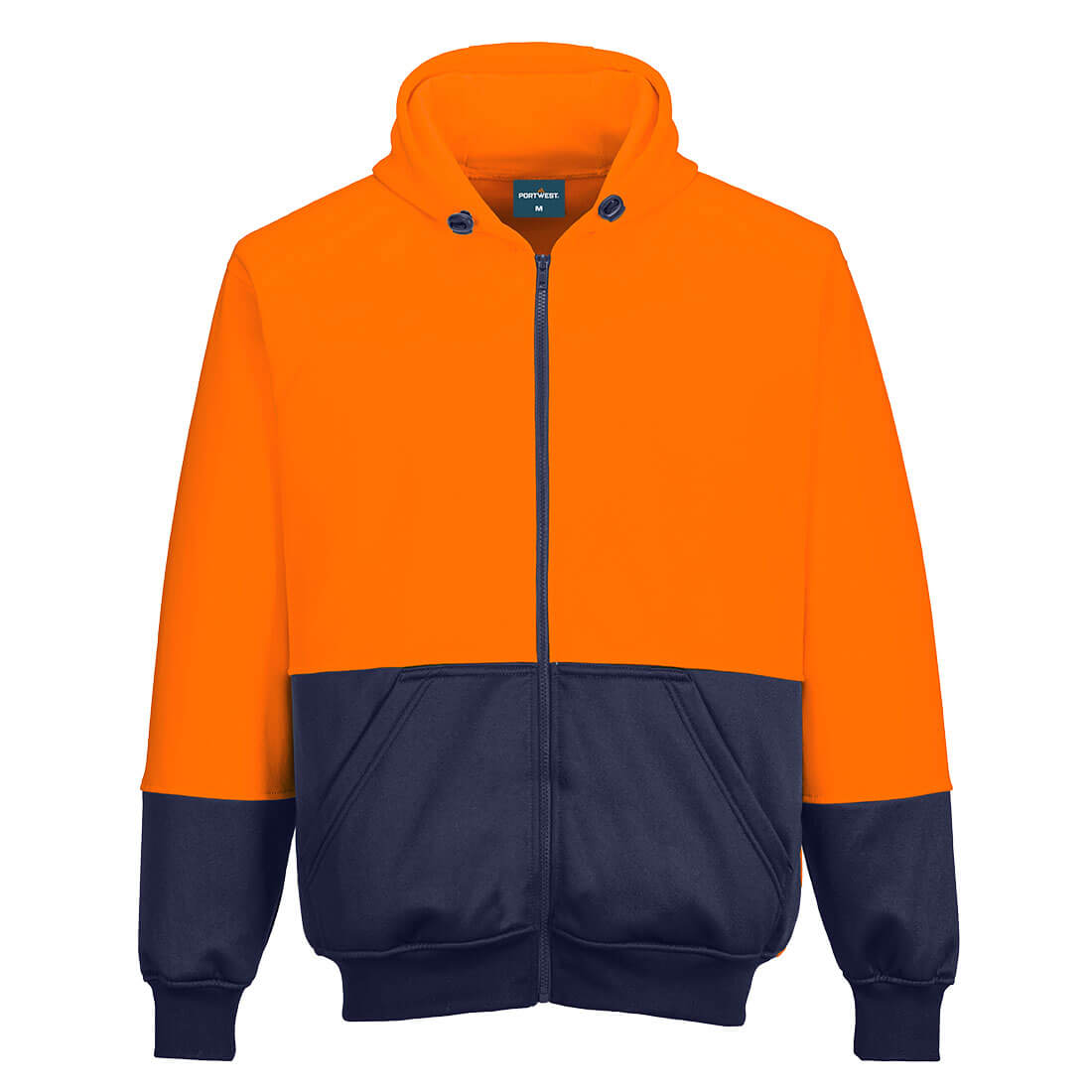 Hi-Vis Contrast Zipped Class D Hoodie - B327 - Portwest-0