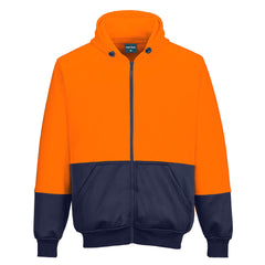 Hi-Vis Contrast Zipped Class D Hoodie - B327 - Portwest-0