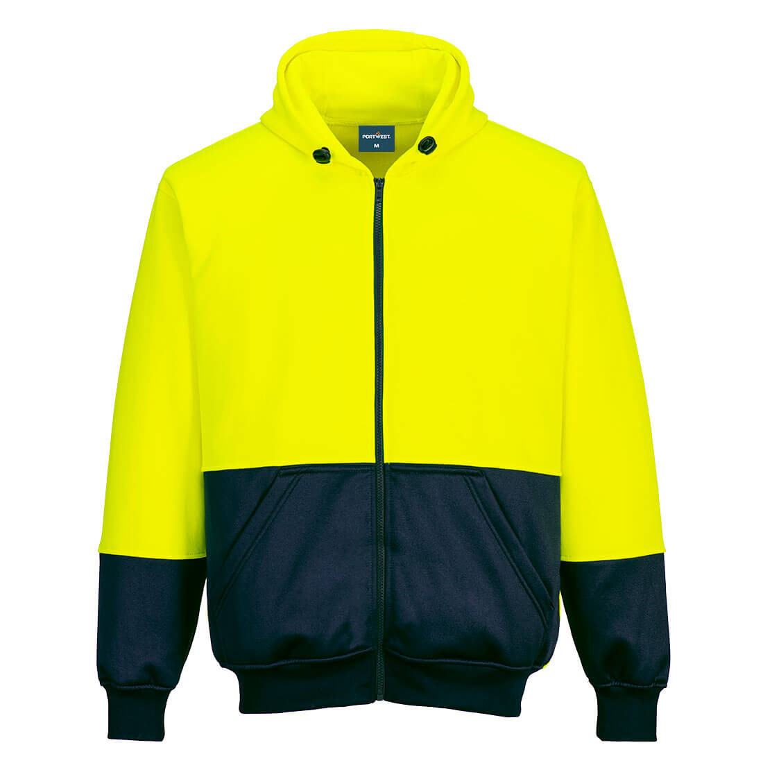 Hi-Vis Contrast Zipped Class D Hoodie - B327 - Portwest-1
