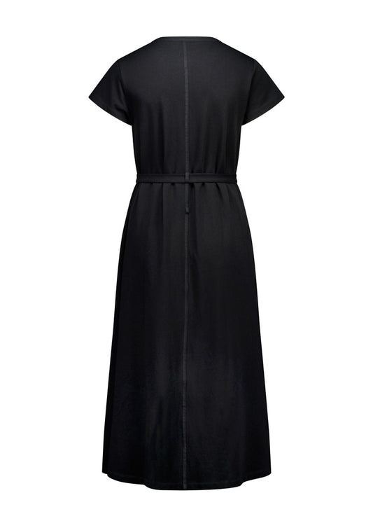 Biz Collection BBS2605L Grace Womens T-Shirt Midi Dress in Black - back view
