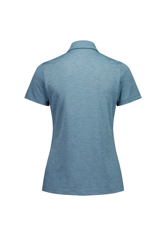 Biz Collection BP2610LS Phoenix Womens Short Sleeve Polo in Ocean Marle - back view